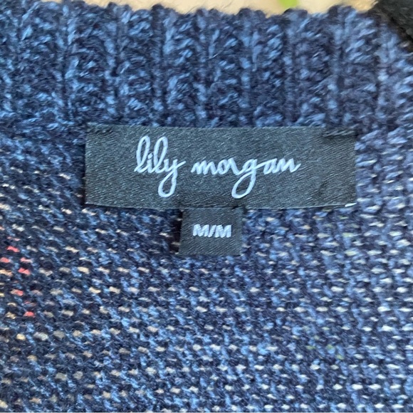 ⚪️ Lily morgan navy sweater pullover knit med - Picture 4 of 7